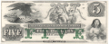 United States Of America The New England Commercial Bank 5 Dollars, 18 - - 